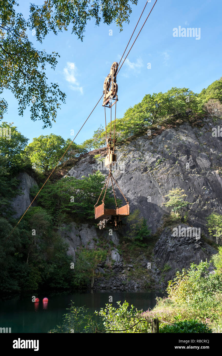 Vivian cava a Llyn Padarn country park Llanberis Galles del Nord Foto Stock