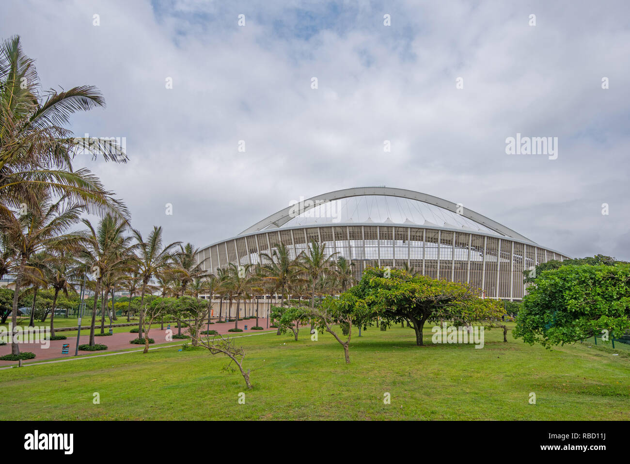 Durban, Sud Africa. 9 gennaio, 2019. Il Congresso Nazionale Africano (ANC) 2019 Manifesto elettorale lancio è impostato a prendere posto a Mosè Mabhida Stadium di Durban sabato 12 gennaio, 2019. L'ANC è il Sud Africa è partito, ma si trova di fronte a grandi sfide da partiti di opposizione l'Alleanza Democratica (DA) e la libertà economica Fighters (EFF). Jonathan Oberholster/Alamy Live News Foto Stock