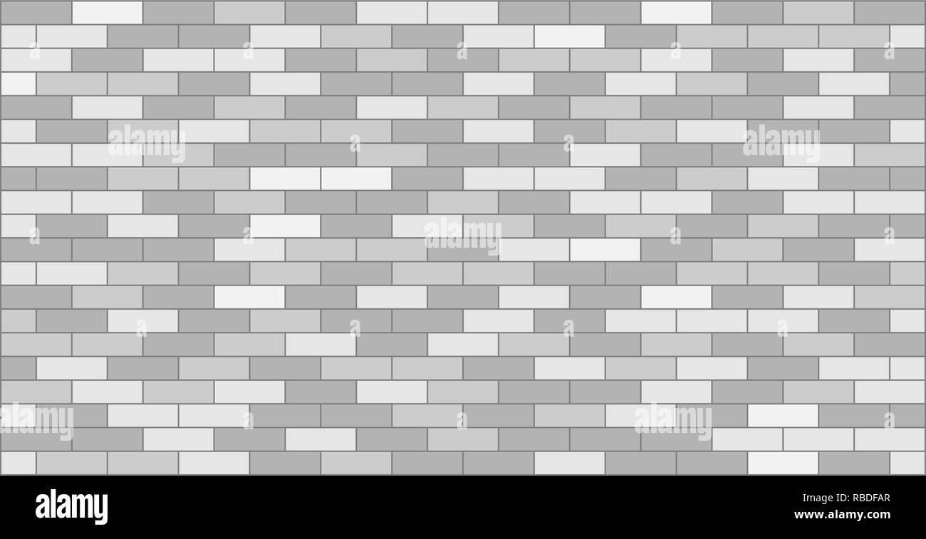 Grigio bianco muro di mattoni texture graphic design con copia spazio per il testo. Illustrazione Vettoriale