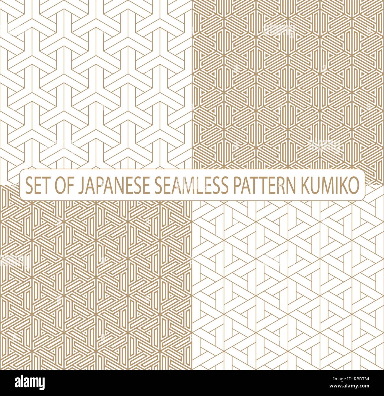 Impostare seamless pattern giapponese kumiko per shoji schermo grande design per qualsiasi finalità. Modello giapponese vettore di fondo. Tradizionale Giapponese, di parete s Illustrazione Vettoriale