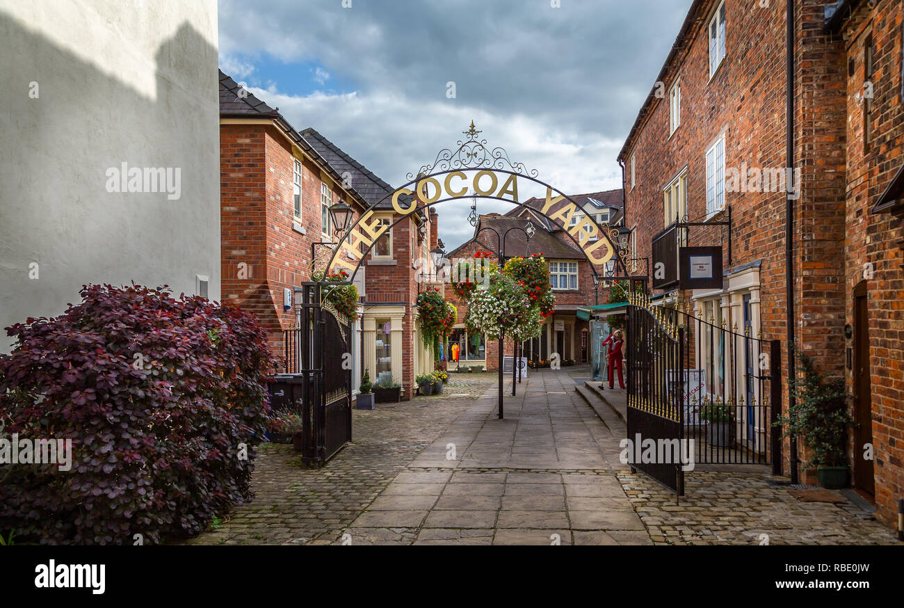 Il cantiere di cacao shopping mall in Nantwich, Cheshire, Regno Unito il 1 settembre 2014 Foto Stock