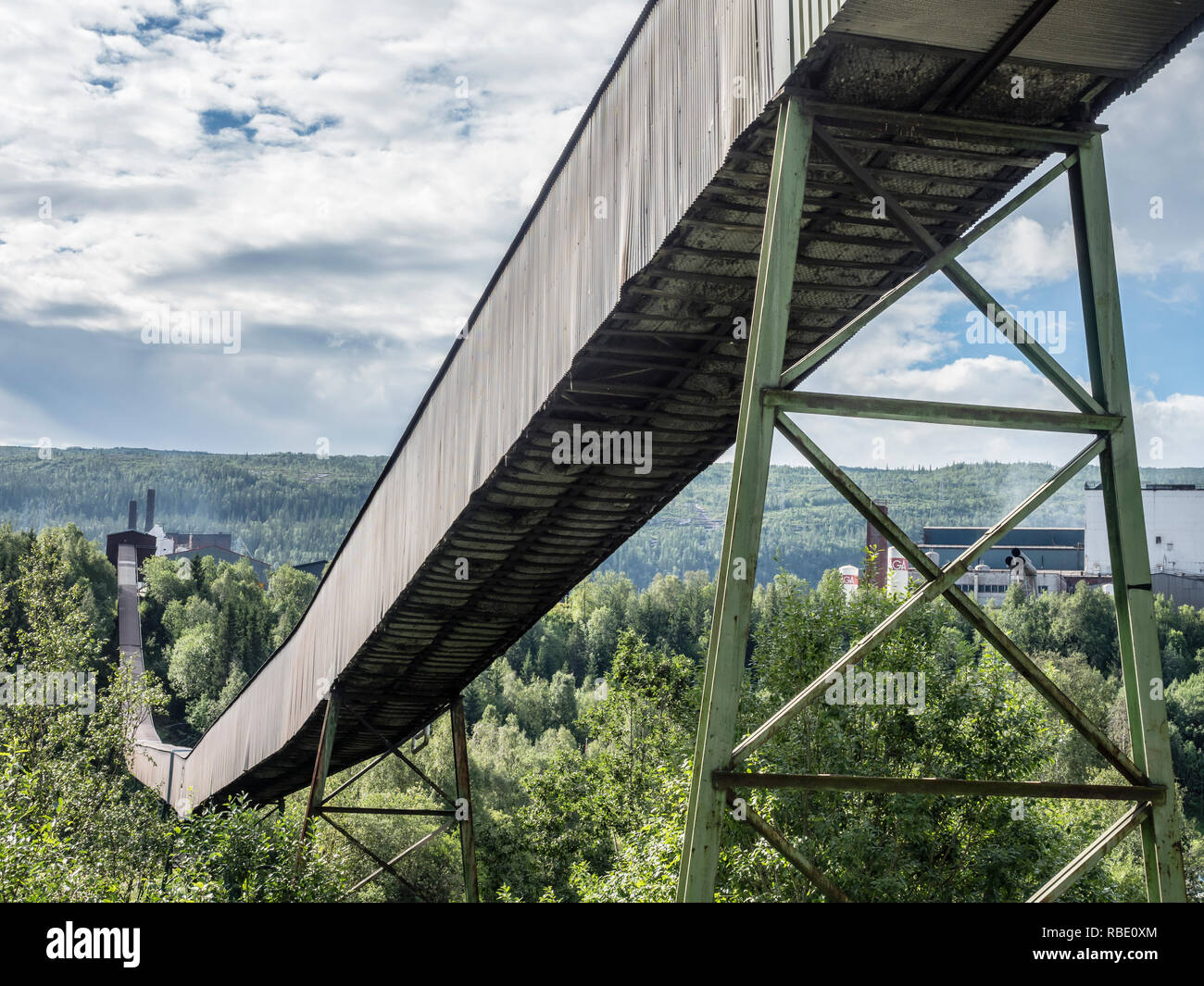 Impianto industriale, Mo in Rana, Norvegia settentrionale. Foto Stock