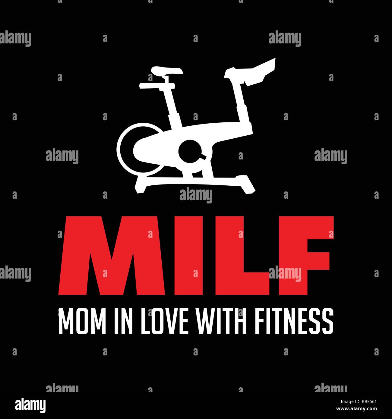 Palestra preventivo e dicendo. Mom in amore con fitness Illustrazione Vettoriale