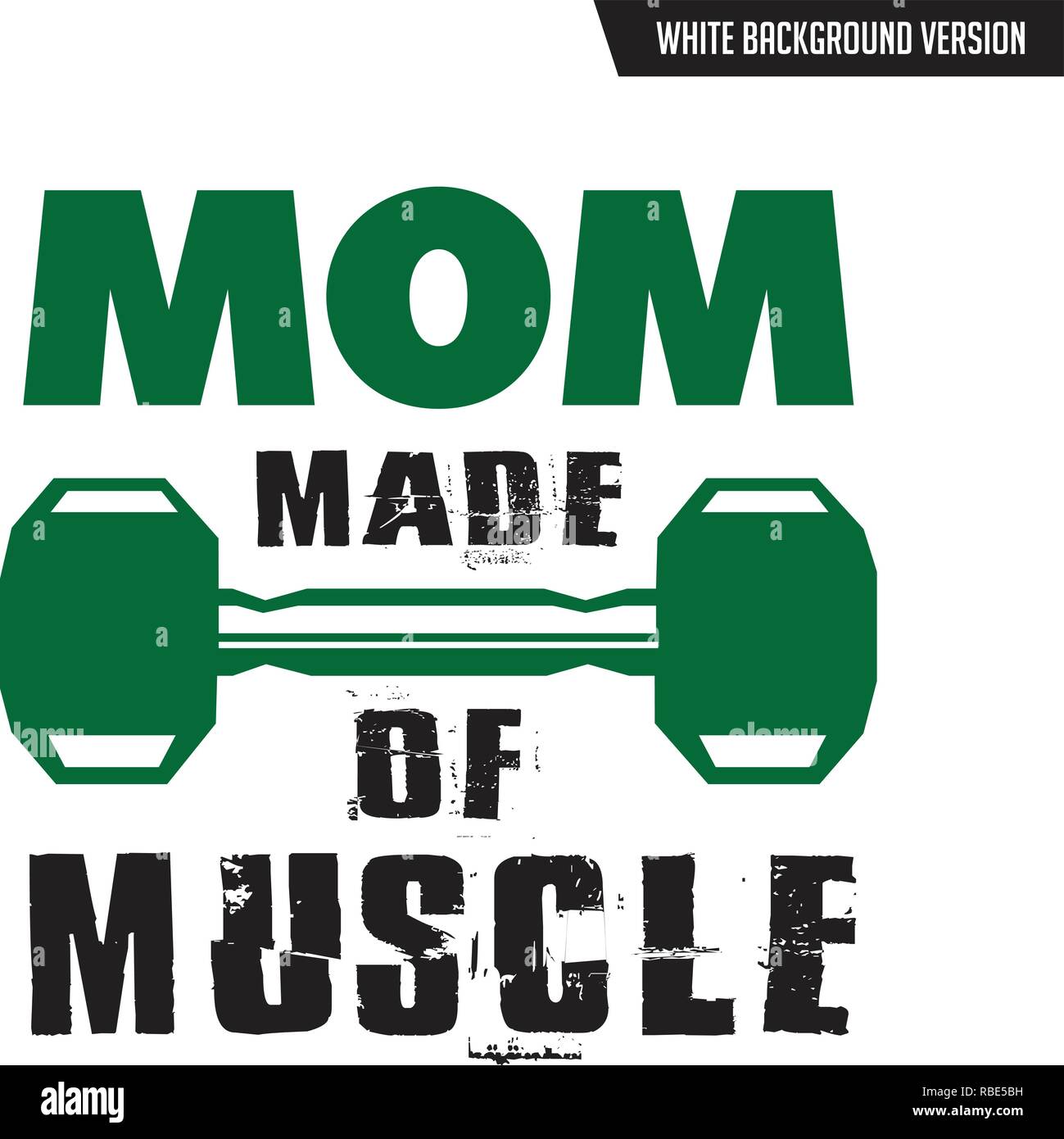 Palestra preventivo e dicendo. Mom fatta di muscolo Illustrazione Vettoriale