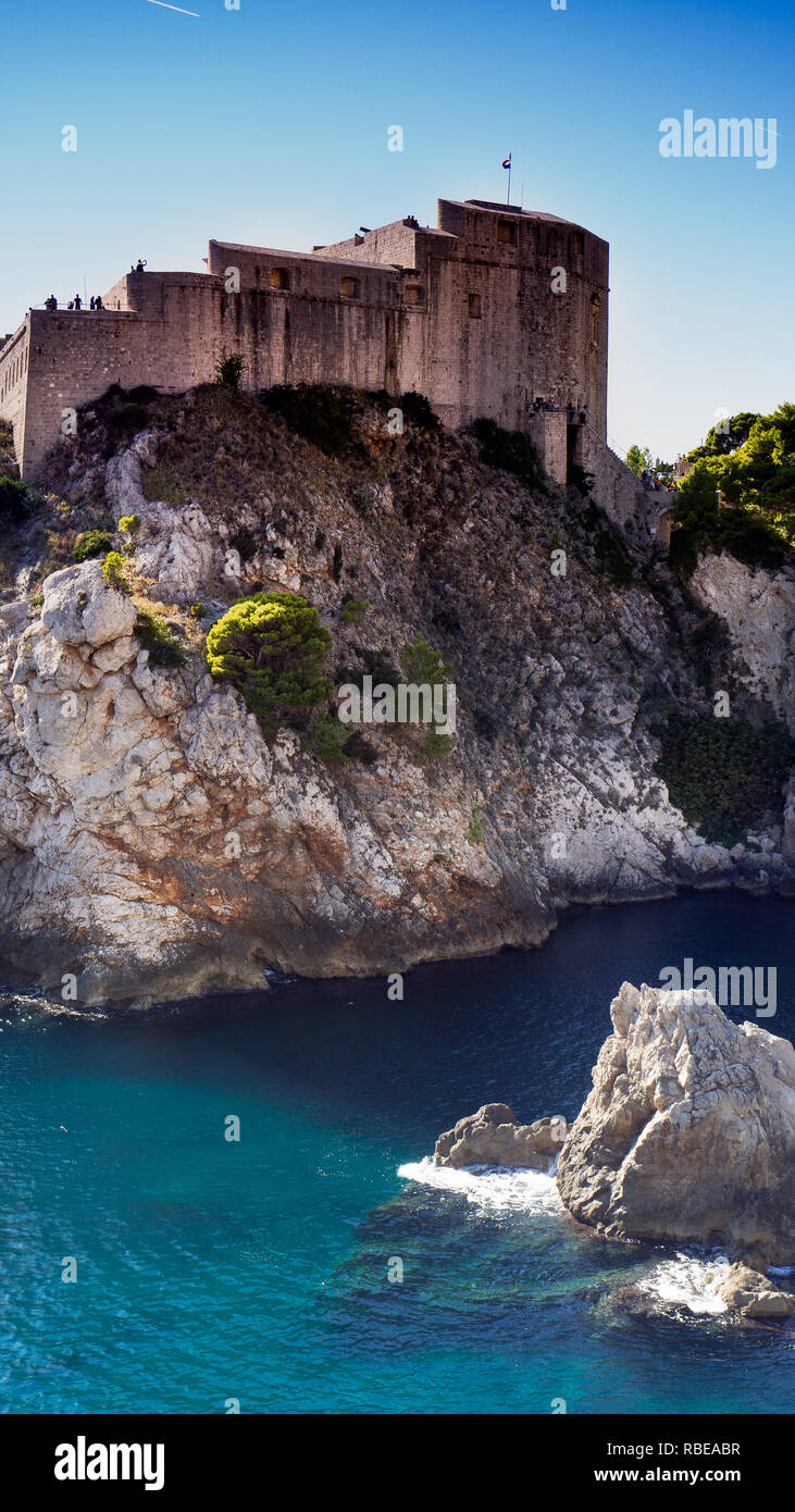 Fortezza Lovrijenac è un gioco di troni set di ripresa in Dubrovnik Foto Stock