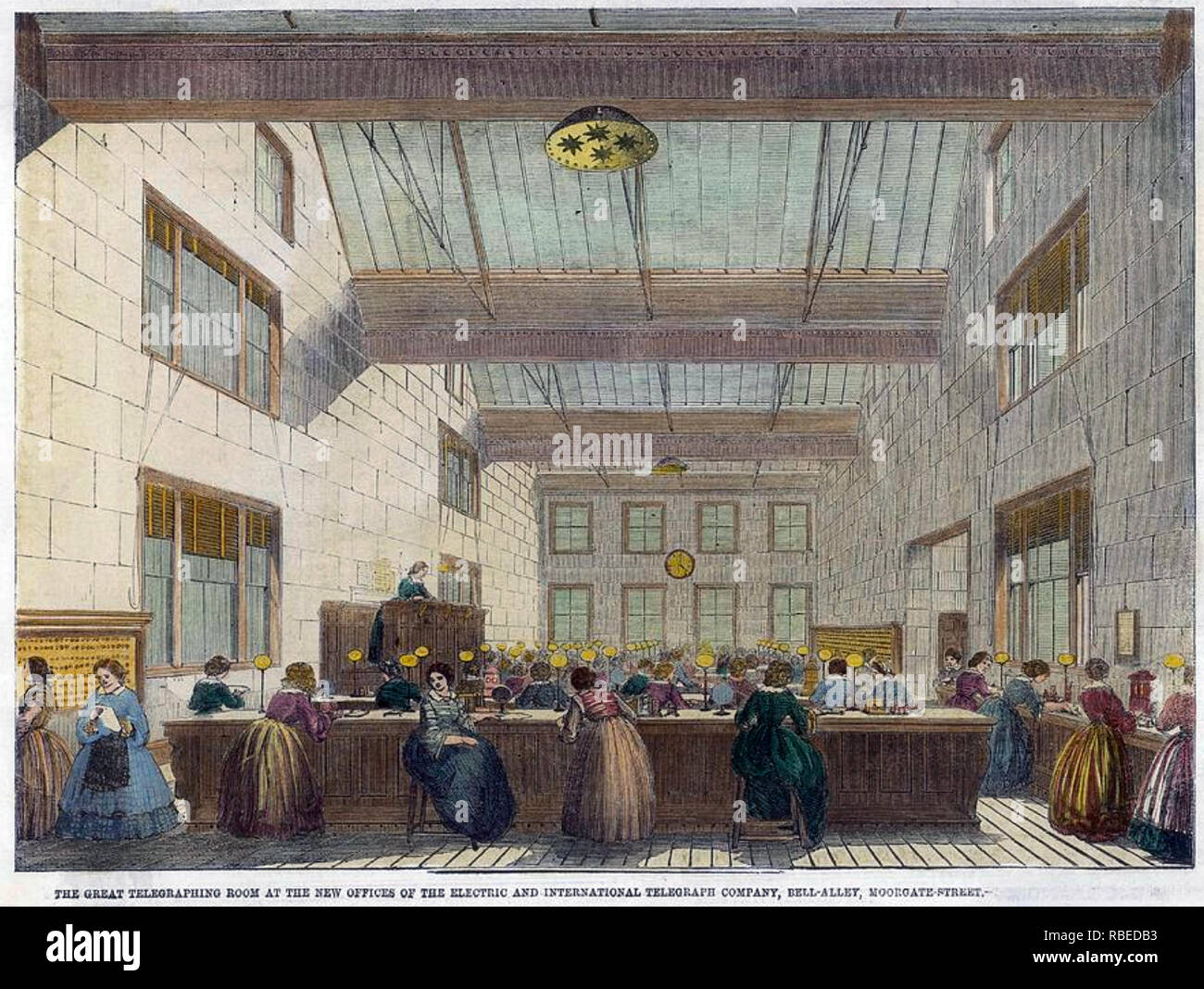 ELECTRIC TELEGRAPH COMPANY London HQ 1850 circa Foto Stock