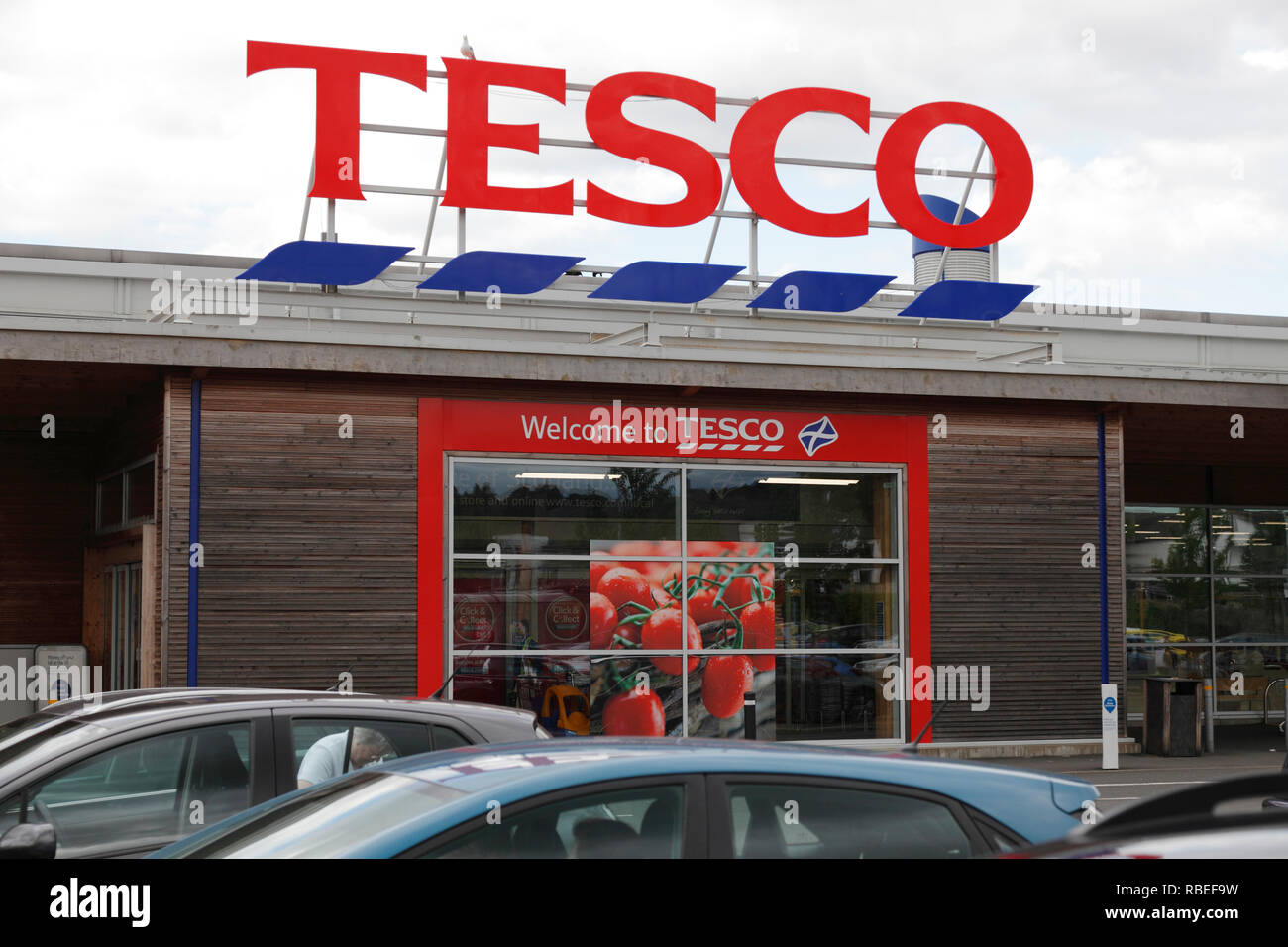 Negozio Tesco a Stirling, Regno Unito Foto Stock