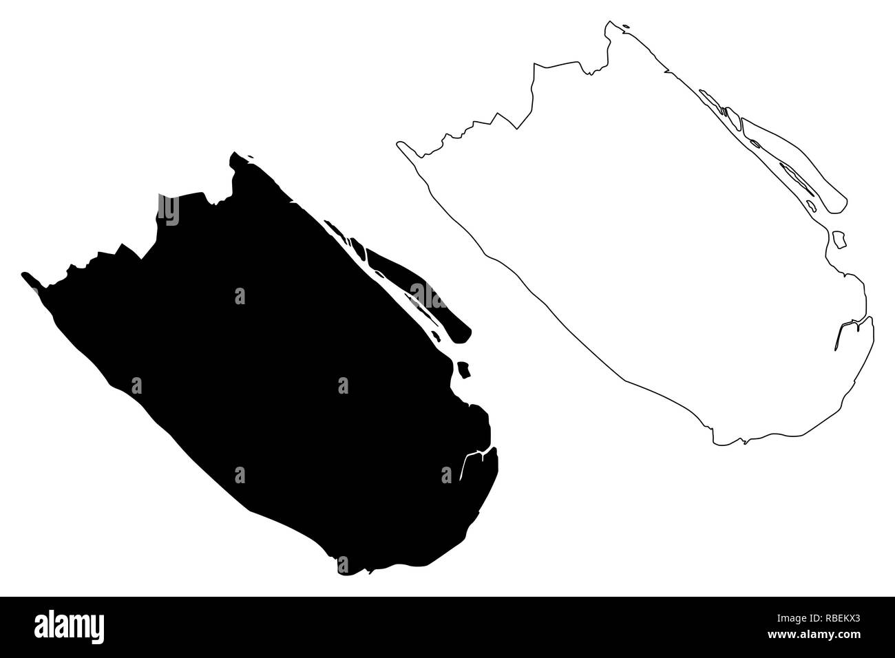 Tra Vinh provincia (Repubblica socialista del Vietnam, suddivisioni del Vietnam) mappa illustrazione vettoriale, scribble schizzo Tinh Tra Vinh mappa Illustrazione Vettoriale