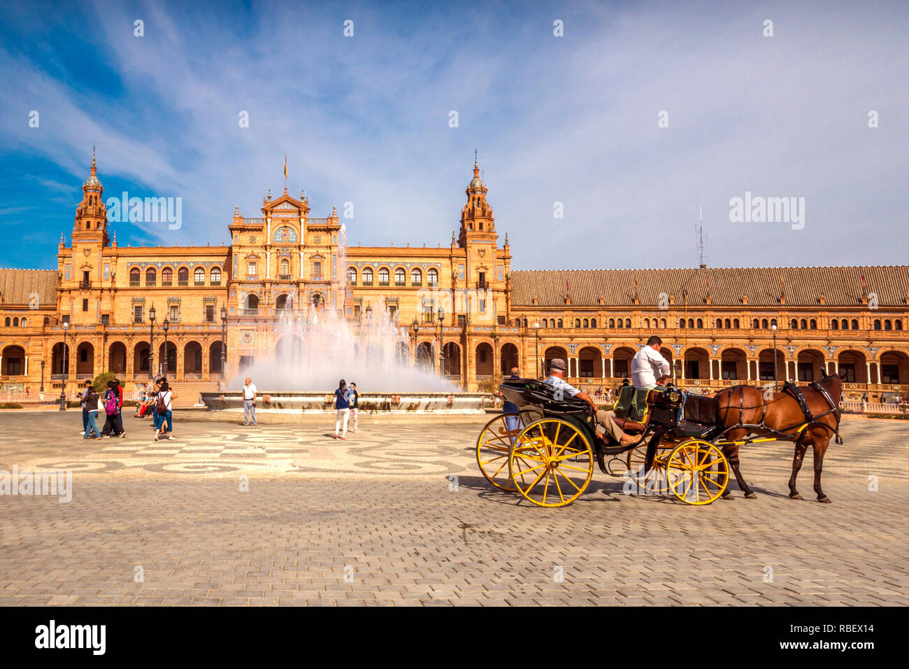 Plaza de Espana, Sevilla, Spagna Foto Stock