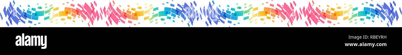 Abstract colorati tech ondulata isolati su sfondo bianco, elemento di design, illustrazione vettoriale Illustrazione Vettoriale