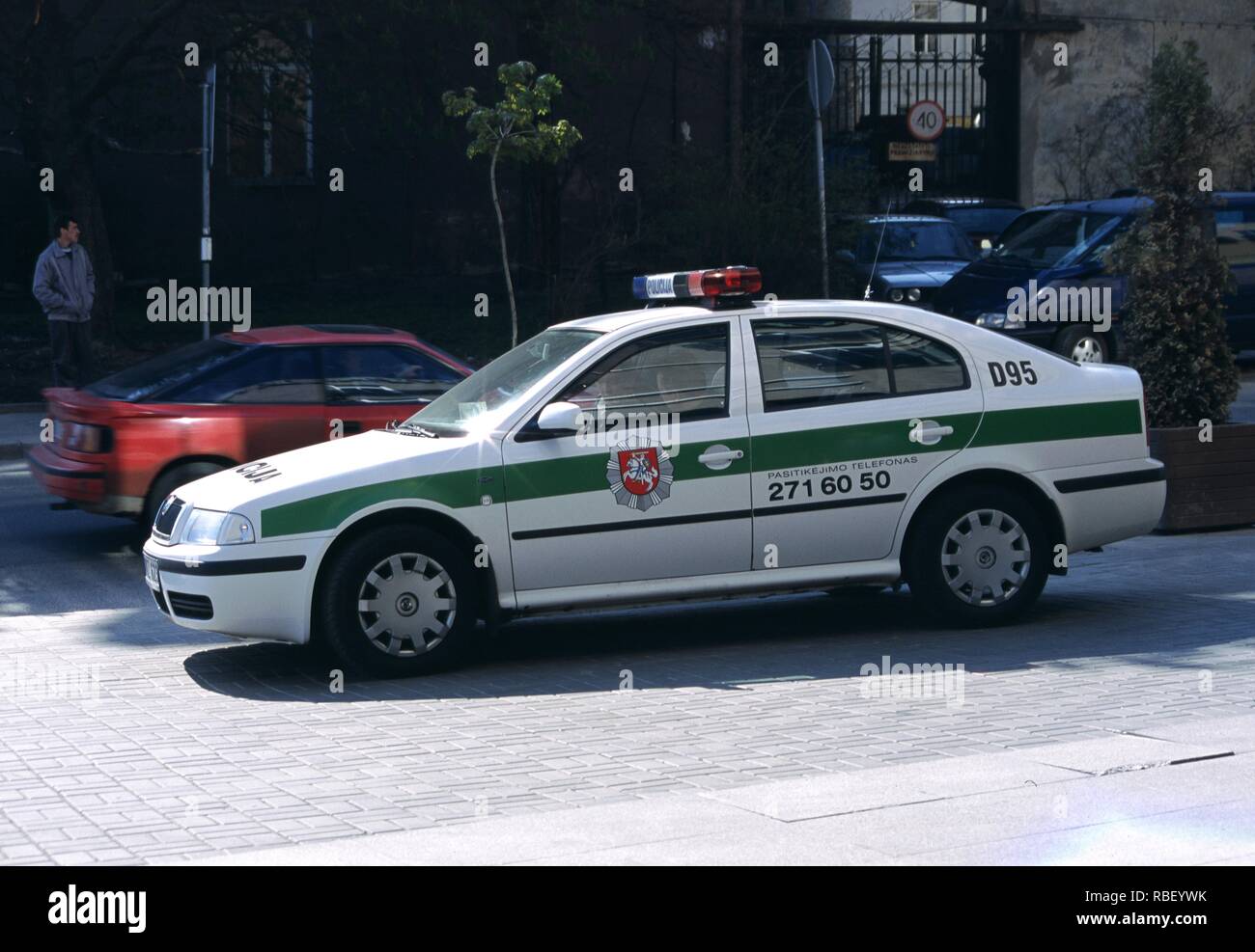 Auto della Polizia in Vilnius , la Lituania Foto Stock