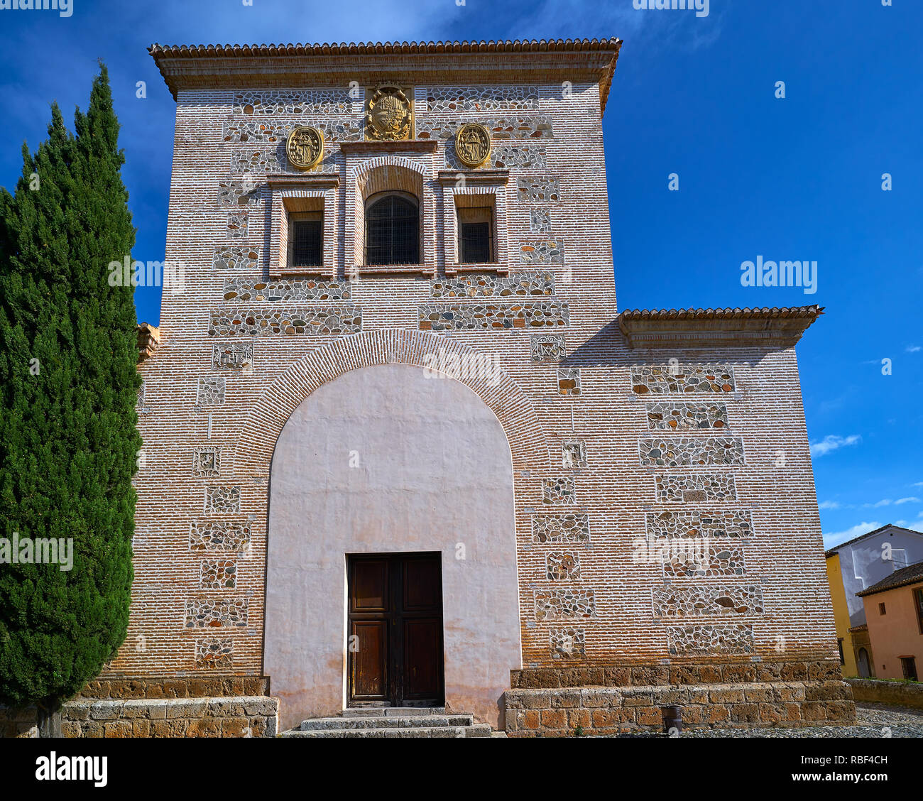 Santa Maria de chiesa Alhambra di Granada di Spagna in Andalusia Foto Stock