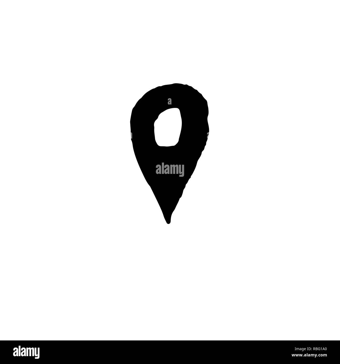 Mappa icona tag. Vettore disegnati a mano illustrazione. Illustrazione Vettoriale