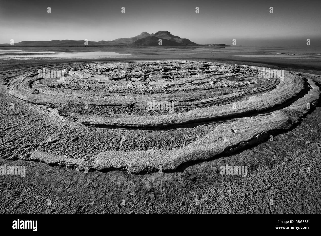 Il lago di Urmia distesa di sale,West Azerbaijan provincia, Iran Foto Stock