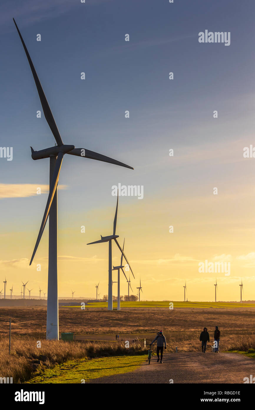 Whitelee wind farm, possedute da Scottish Power rinnovabili, una parte della società spagnola Iberdrola, è il più grande onshore wind farm NEL REGNO UNITO Foto Stock