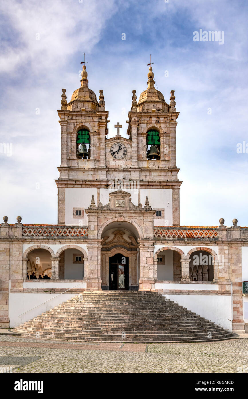 Santuario de Nossa Senhora da Nazare o Santuario della Madonna di Nazare, Nazare, Centro, Portogallo Foto Stock