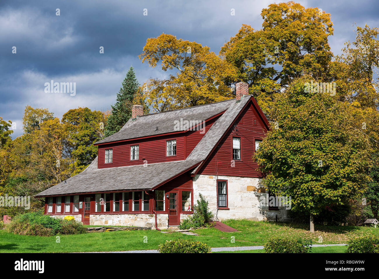 Poeta Robert Frost Stone House Museum, Shaftsbury, Vermont, USA. Foto Stock