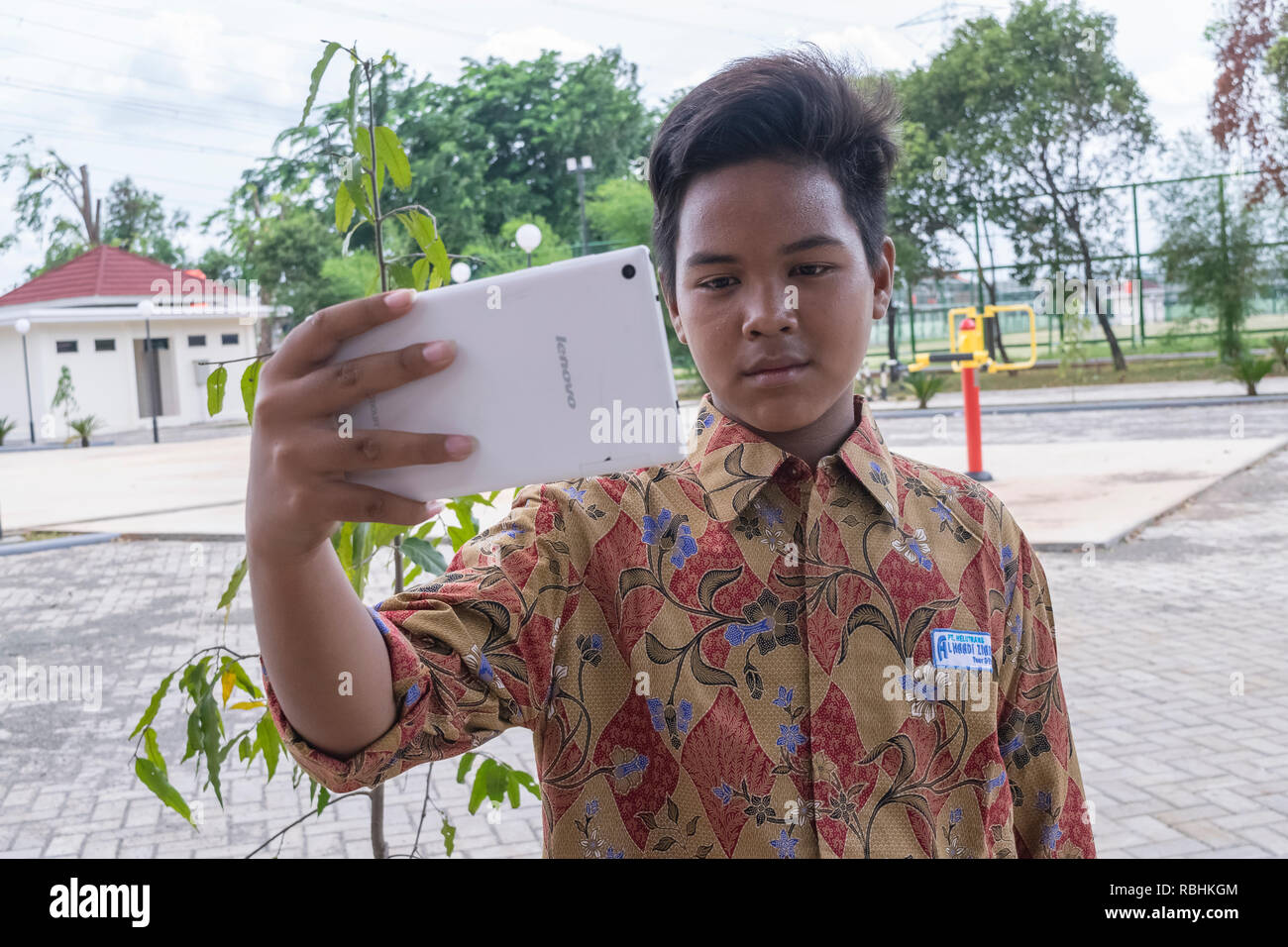 10.20C, maschio batik, IndonesianBook Foto Stock