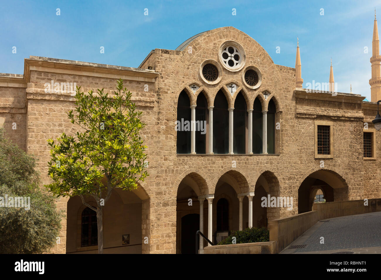 Saint George Cattedrale greco-ortodossa a Beirut, capitale del Libano in medio oriente Foto Stock