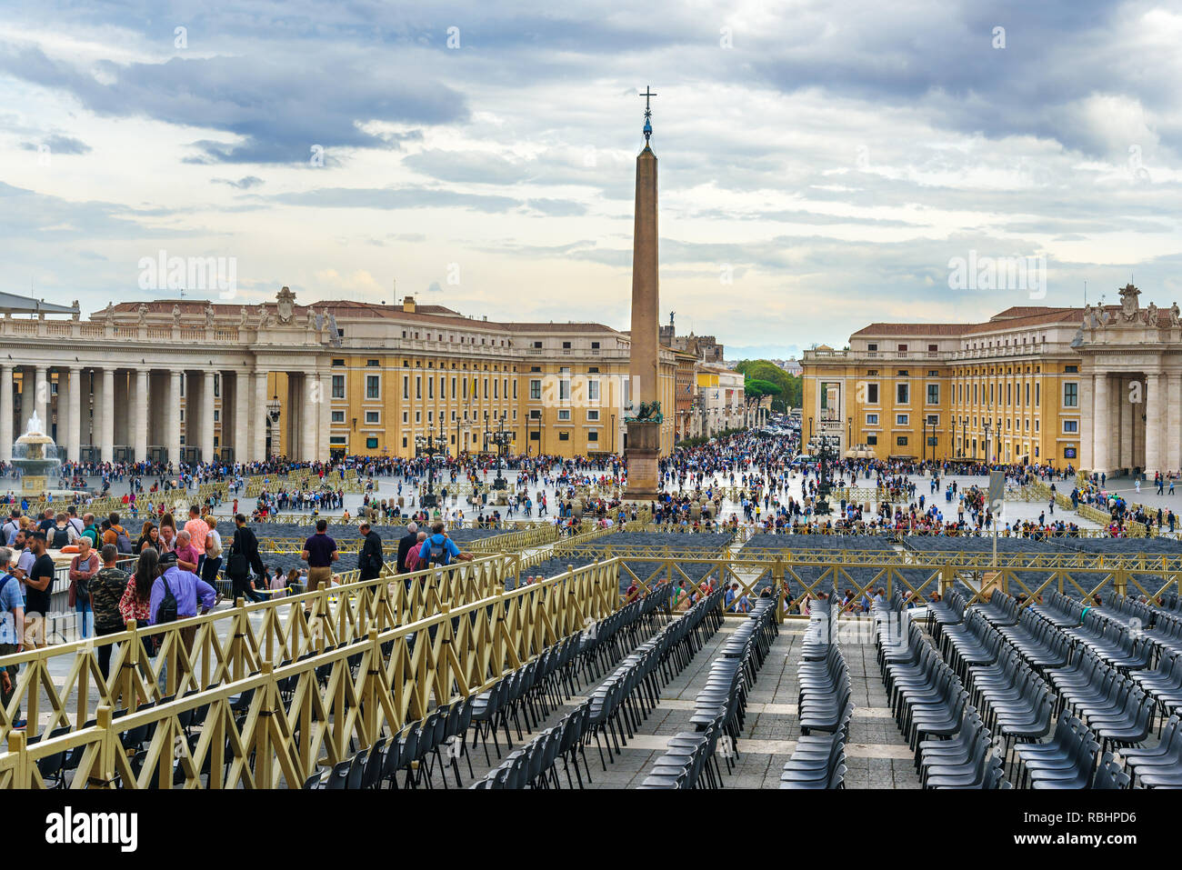 Città del Vaticano - Vaticano - Ottobre 05, 2018: vista di Piazza San Pietro Foto Stock