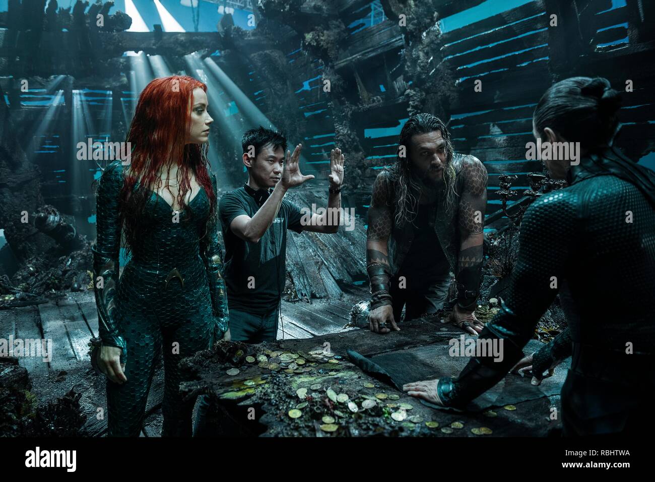 Pellicola originale titolo: AQUAMAN. Titolo inglese: AQUAMAN. Anno: 2018. Direttore: JAMES WAN. Stelle: ambra sentita; JAMES WAN; JASON MOMOA. Credito: DC Comics/DN ENTERTAINMENT/WARNER BROS / Album Foto Stock