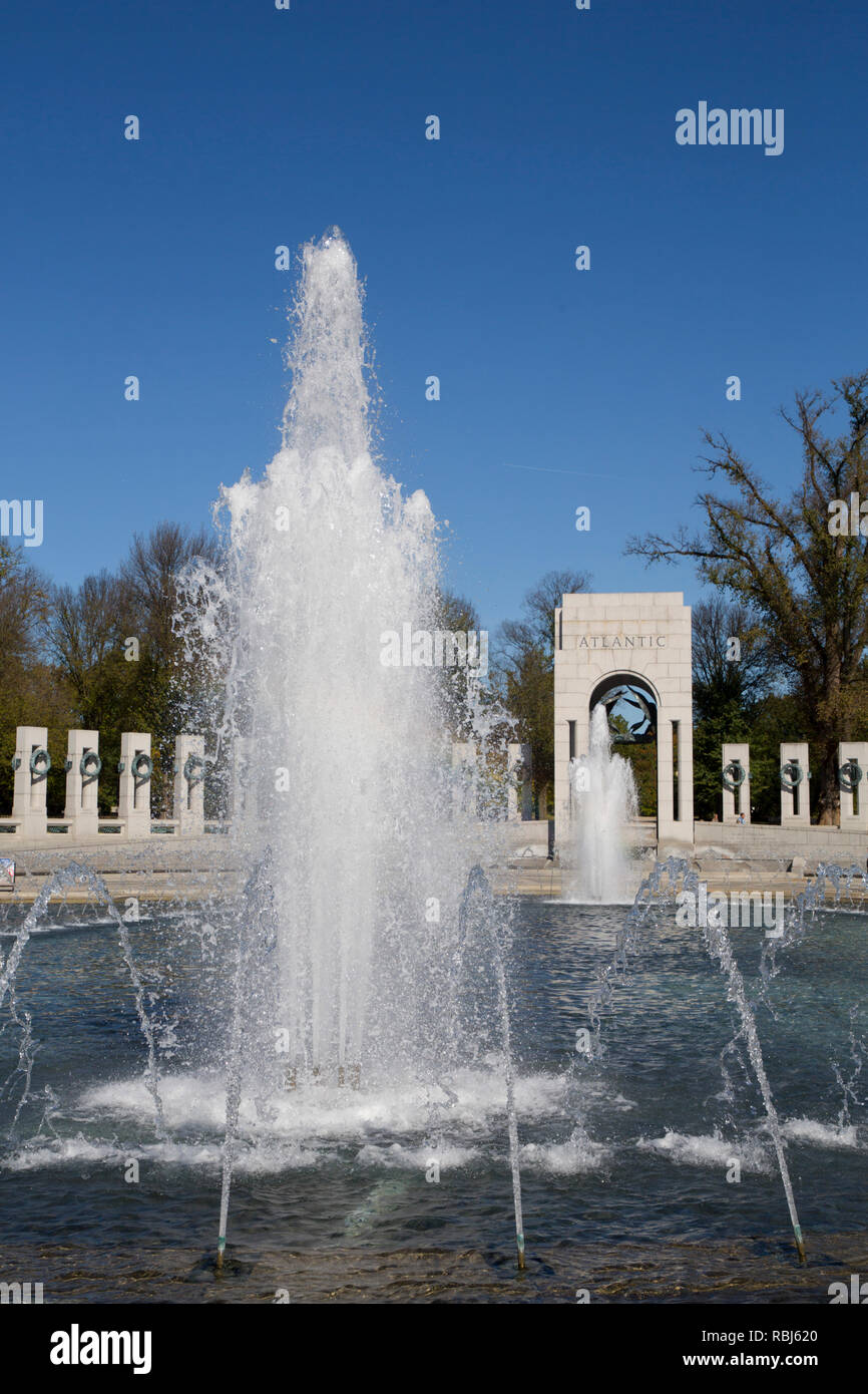 Il Memoriale della Seconda Guerra Mondiale, Washington D.C., USA Foto Stock