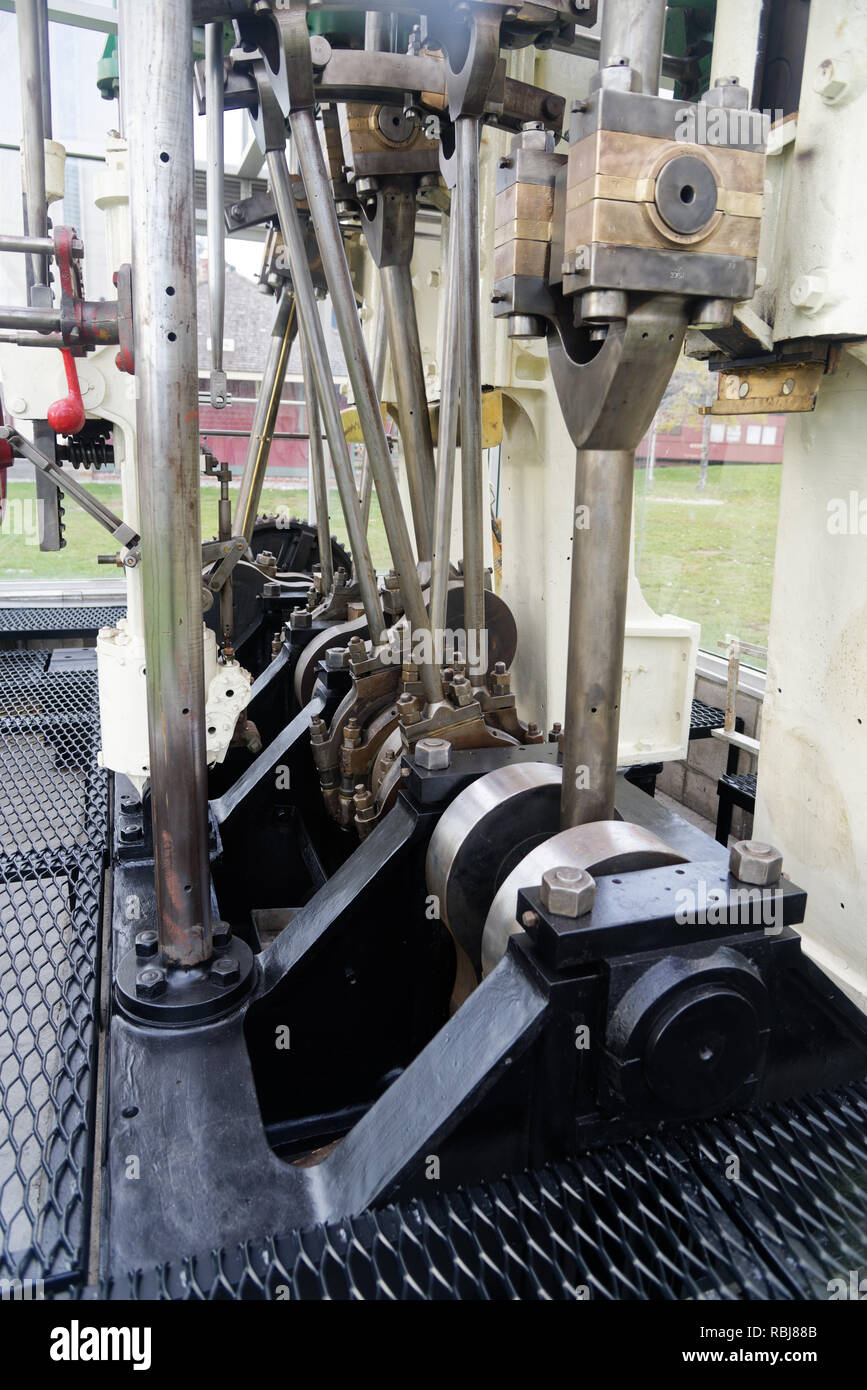 Un treno diesel motore sul display a Toronto Railway Museum Foto Stock