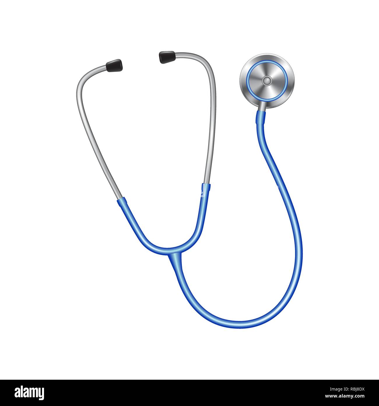 Colorato icona stetoscopio, apparecchiature mediche illustrazione vettoriale Illustrazione Vettoriale
