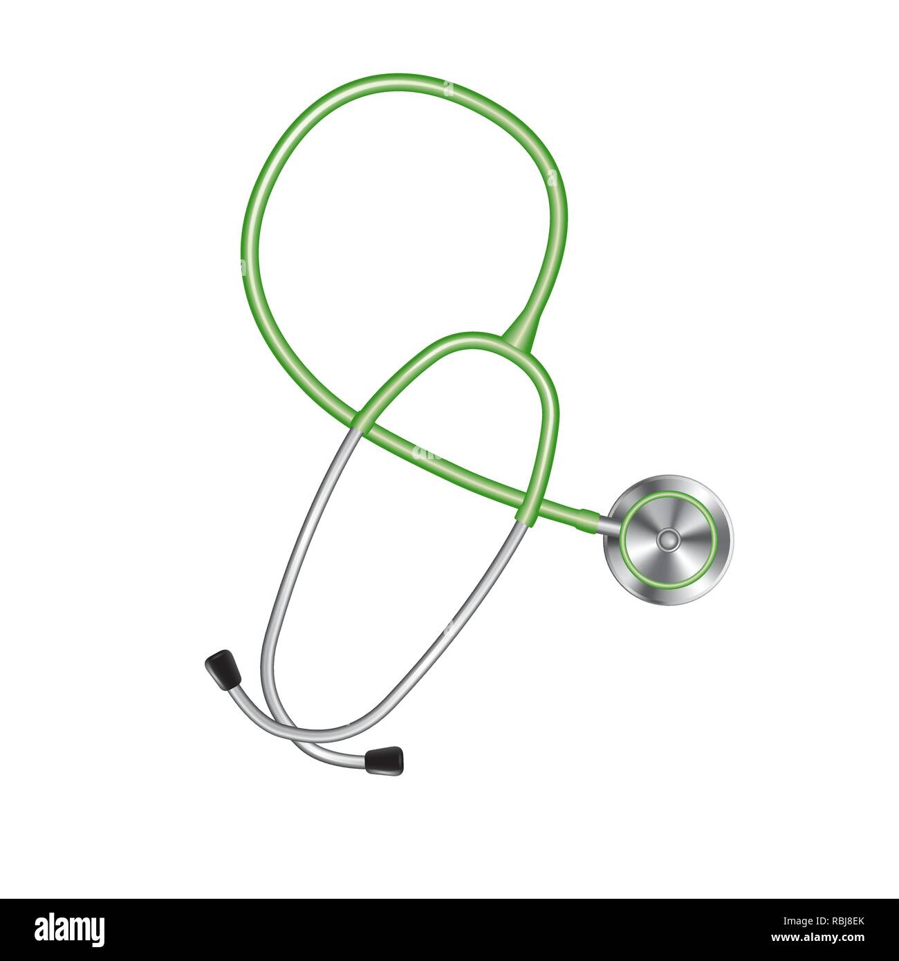 Colorato icona stetoscopio, apparecchiature mediche illustrazione vettoriale Illustrazione Vettoriale