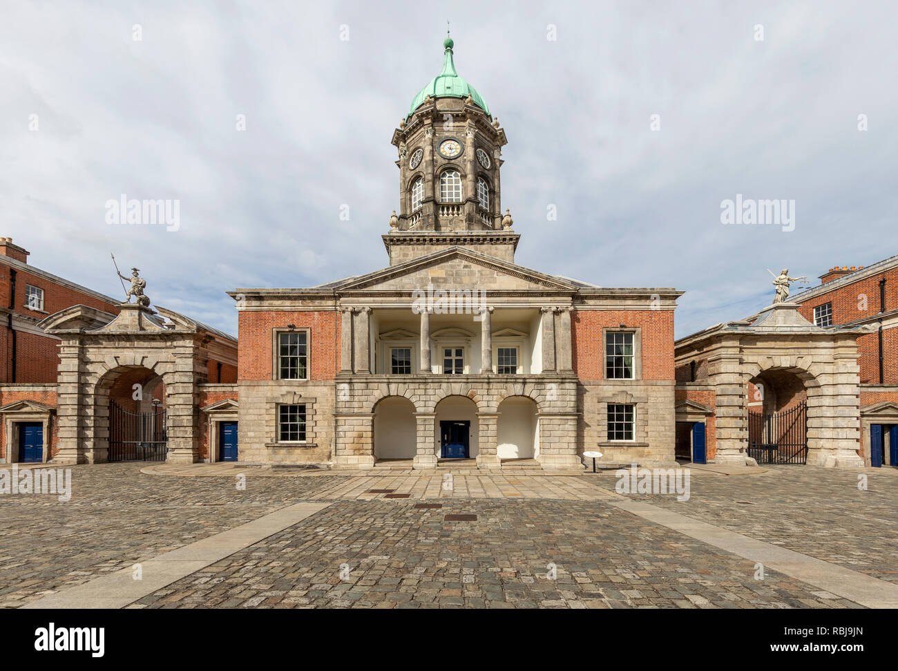 Il cortile del Castello di Dublino a Dublino, Irlanda. Foto Stock