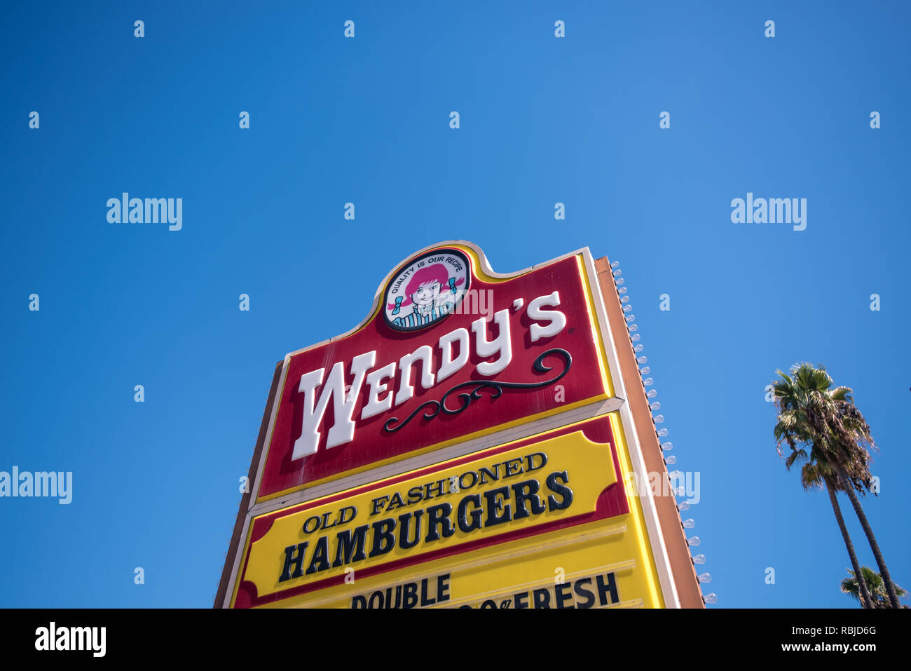 Wendy's Old Fashioned hamburger. Foto Stock