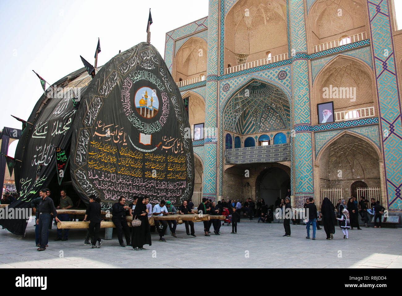 YAZD, IRAN-settembre 20,2018: Ashura - santa islamica giorno; giorni di lutto e dolore dedicata alla memoria del martirio di Imam Hussain Foto Stock