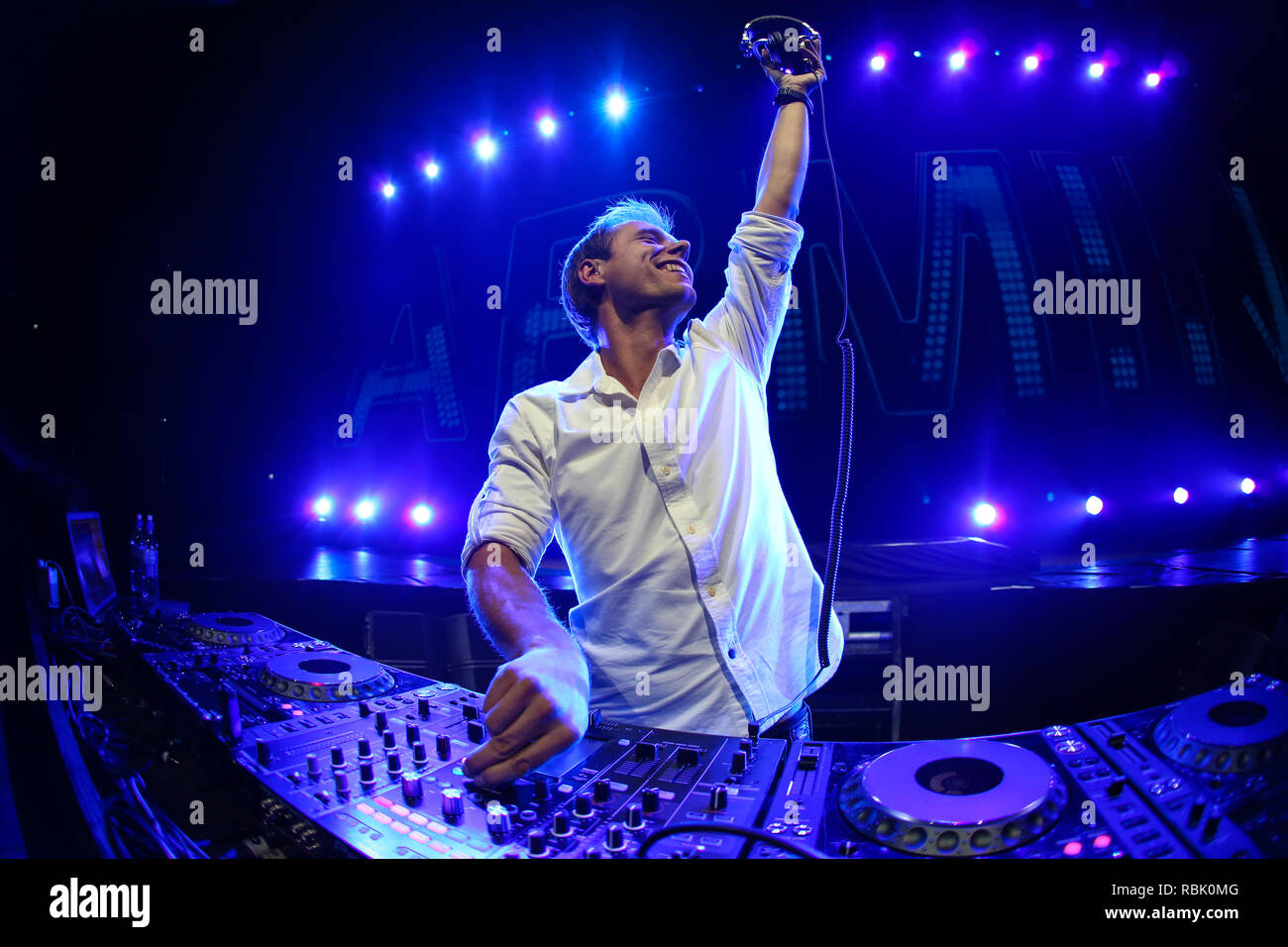 Armin van Buuren eseguendo Foto Stock