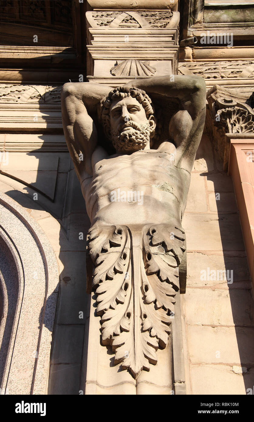 Dettagli architettonici di Sheffield Regno Gas Light Company ufficio edificio costruito nel 1874 Foto Stock