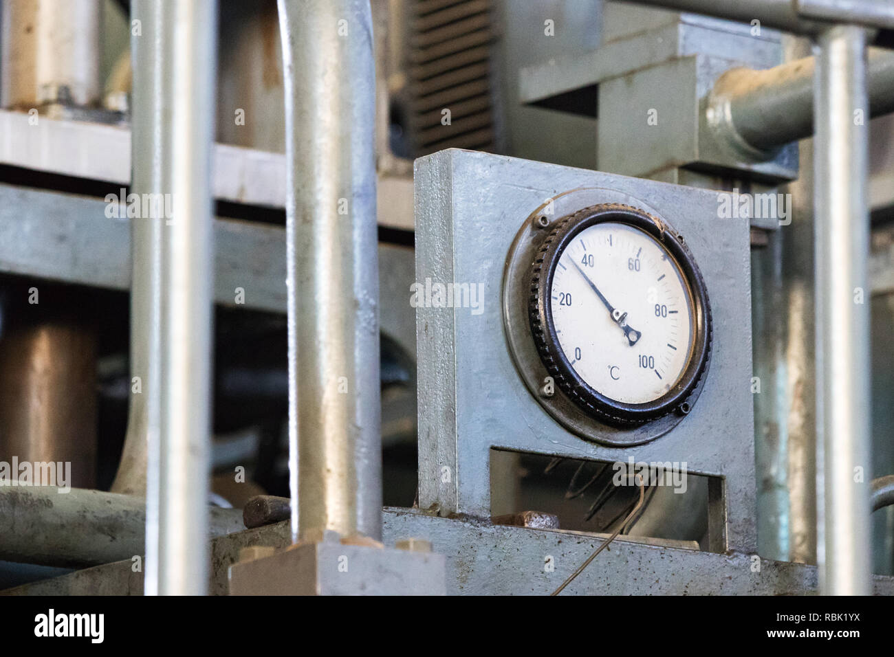 Temperatura indicatore a quadrante-termometro Foto Stock