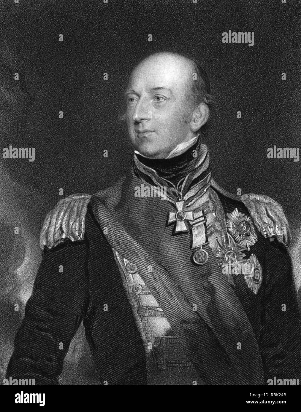 EDWARD CODRINGTON (1770-1851) ammiraglio inglese Foto Stock
