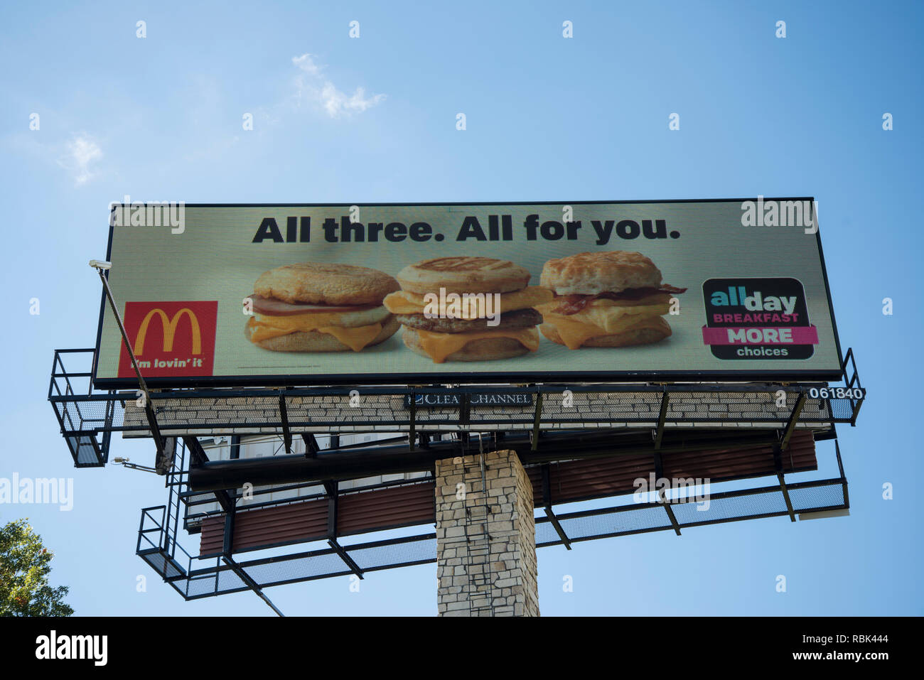 Shoreview, Minnesota. McDonalds tutto il giorno menu della prima colazione. Foto Stock
