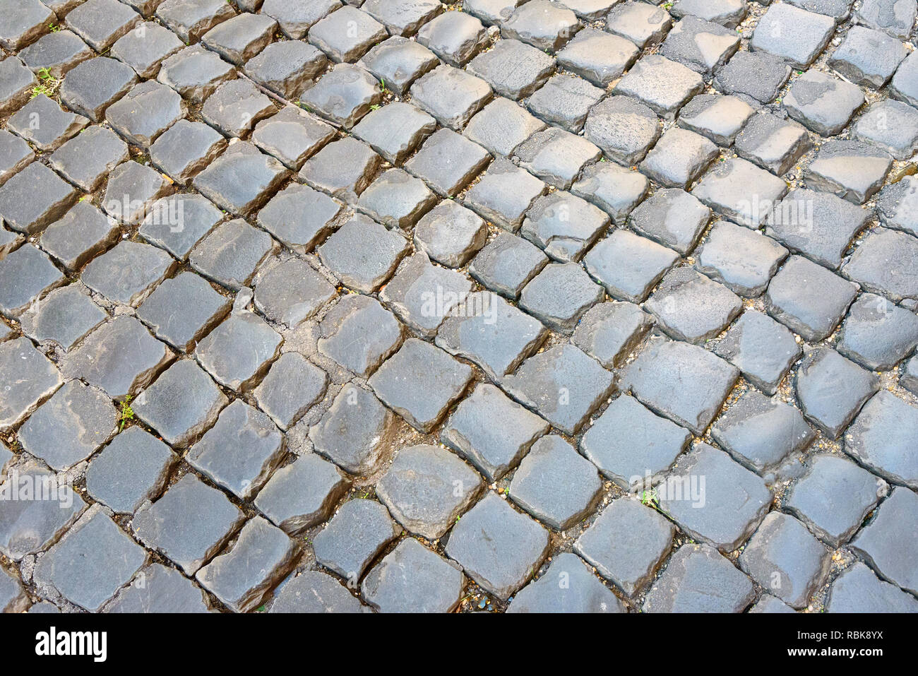 Vecchia strada di pietra sfondo texture Foto Stock