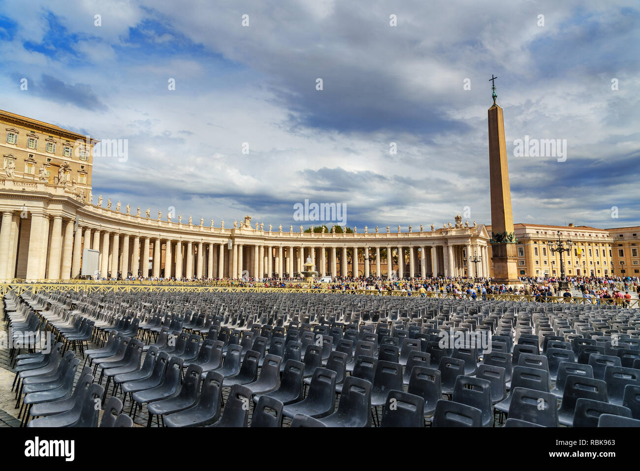 Piazza San Pietro nella Città del Vaticano il Vaticano Foto Stock