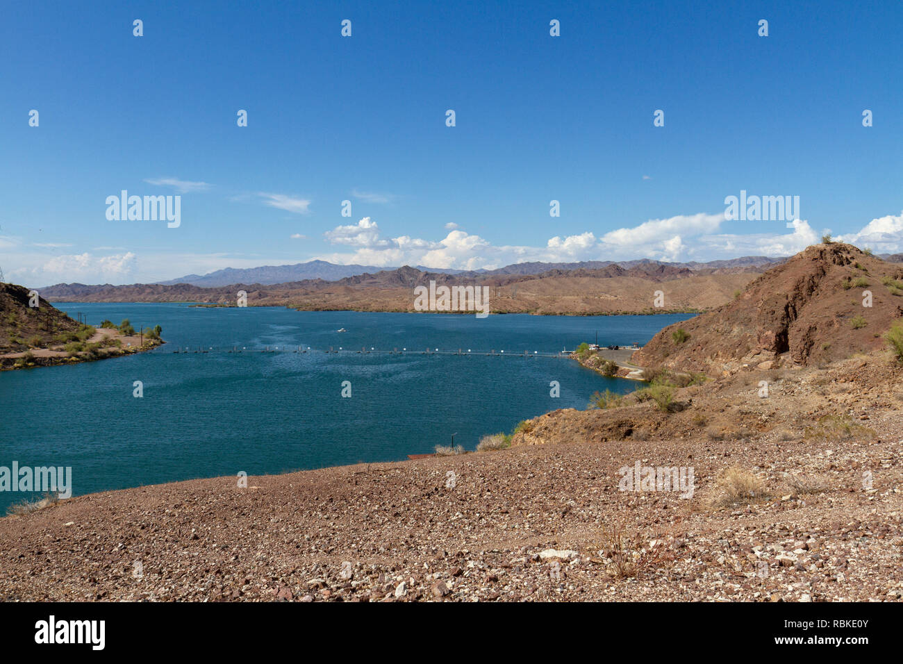 Parte del Lake Havasu, il Bill Williams River National Wildlife Refuge, Arizona, Stati Uniti. Foto Stock