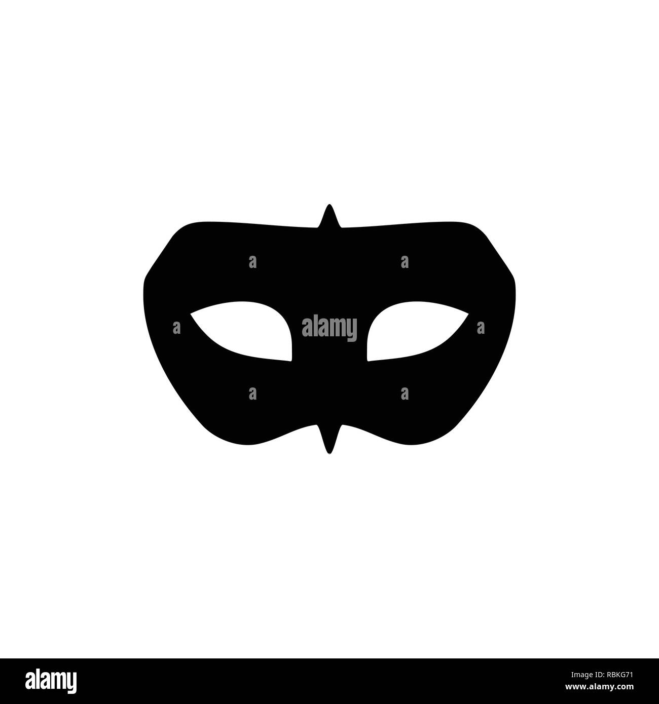 Maschera nera Masquerade simbolo vettore Logo grafico del modello di progettazione Illustrazione Vettoriale