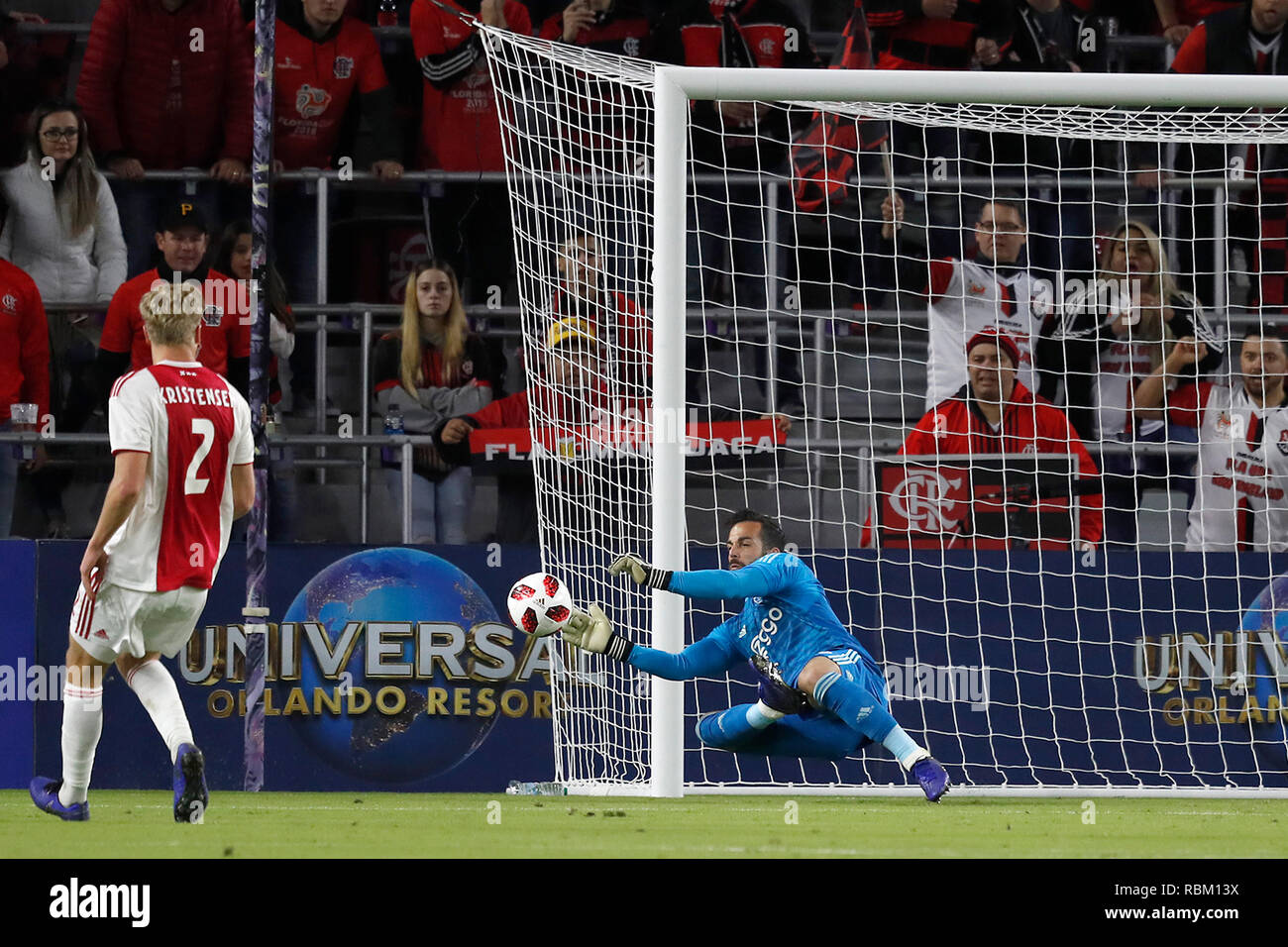 ORLANDO, 10-01-2019 , Orlando City Stadium, Kostas Lamprou durante la Florida Cup gioco Ajax - Flamengo 2-2. Foto Stock