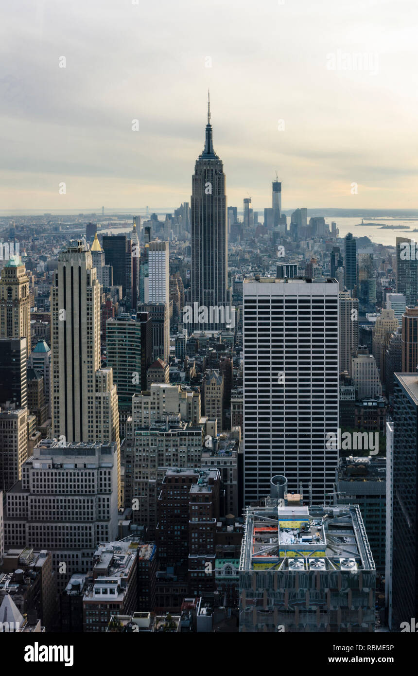 Empire State Building di New York City, Stati Uniti d'America Foto Stock
