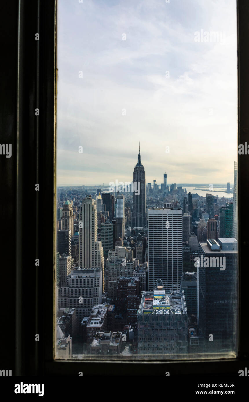 Empire State Building di New York City, Stati Uniti d'America Foto Stock