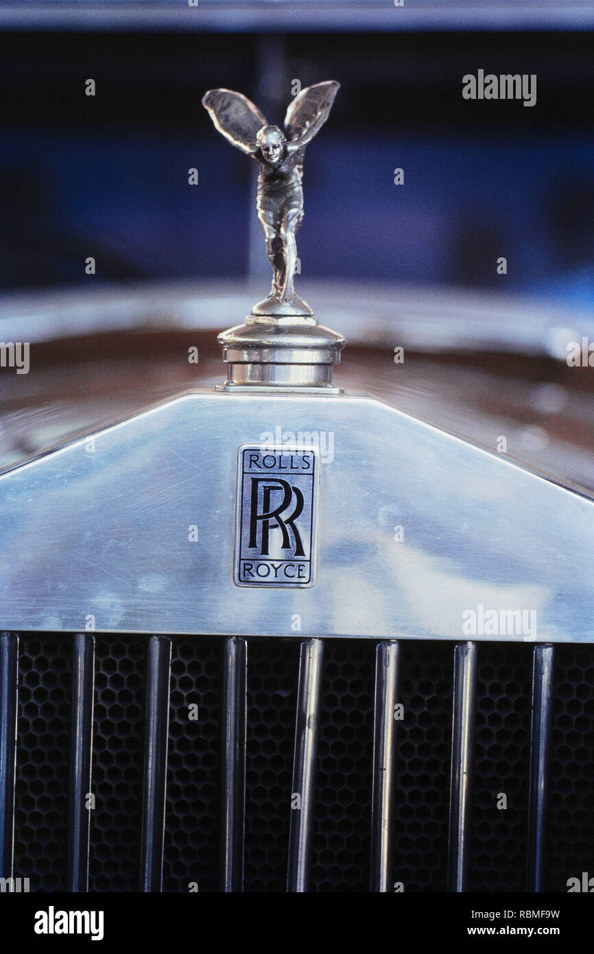 Rolls Royce, mascotte auto, ornamento cofano, ornamento cofano, tappo radiatore, mascotte per motori, Foto Stock