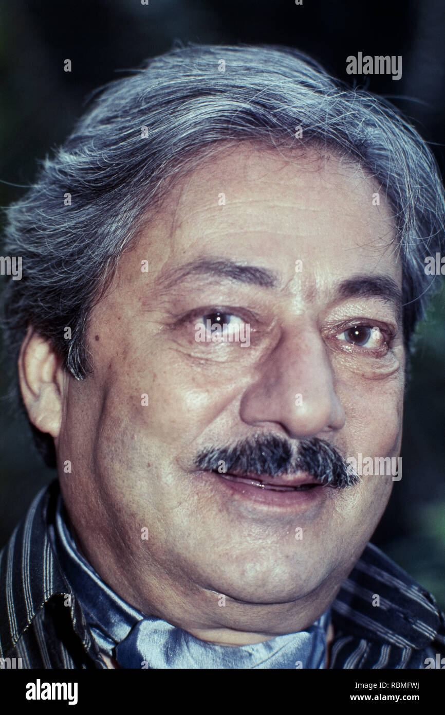 Ritratto di Saeed Jaffrey sorridente, India, Asia Foto Stock