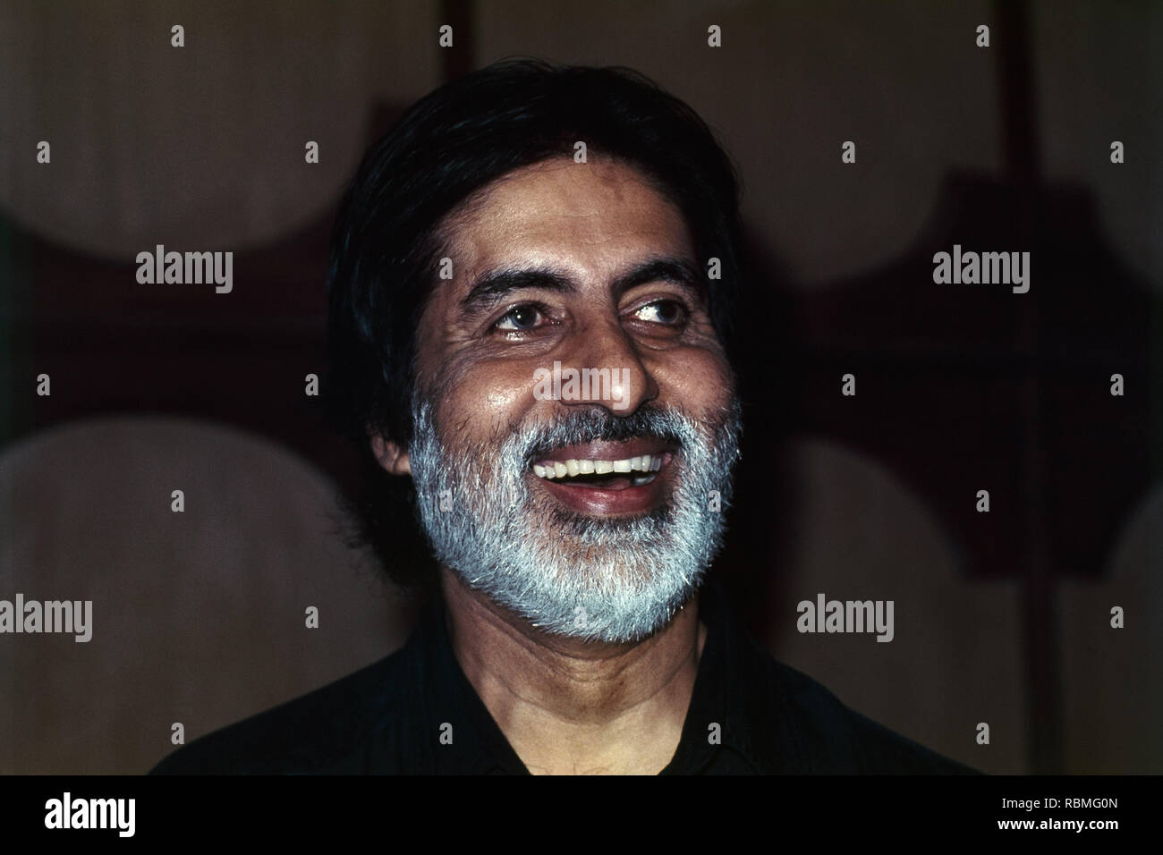 Amitabh Bachchan ridendo, India, Asia Foto Stock