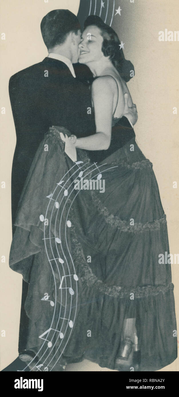In ballo nel 1940s. Un giovane è la danza. La Svezia 1940s Foto Stock