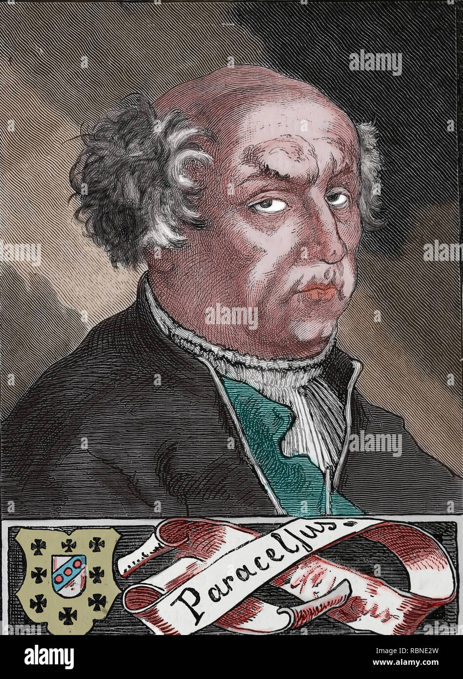 Paracelso (1493/4-1541). Medico svizzero, alchimista e astrologo del Rinascimento tedesco. Foto Stock