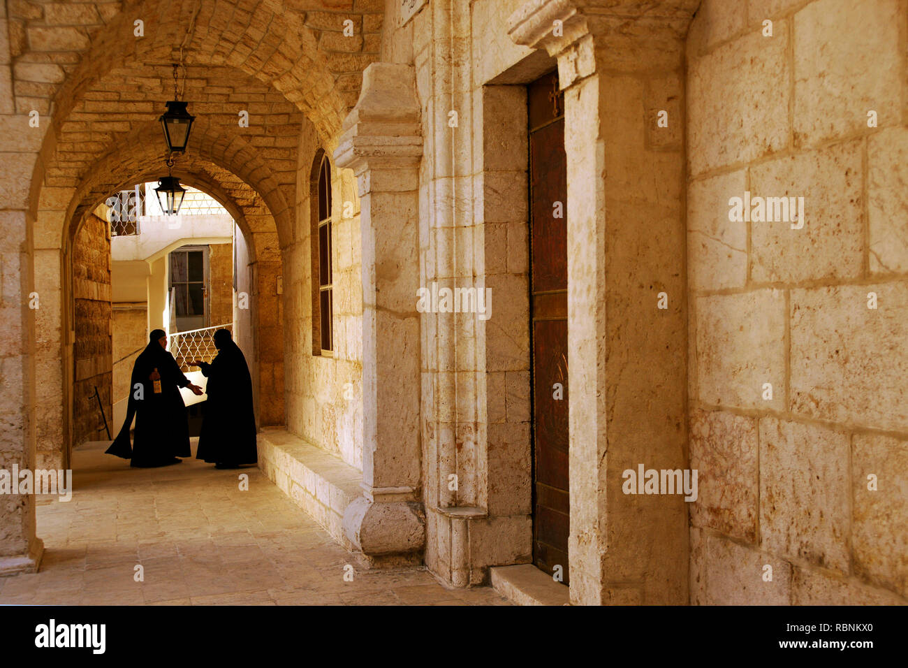 Monastero di Notre Dame de Seydnaya, presso il villaggio di Seydnaya. Qalamoun. Siria, Medio Oriente Foto Stock